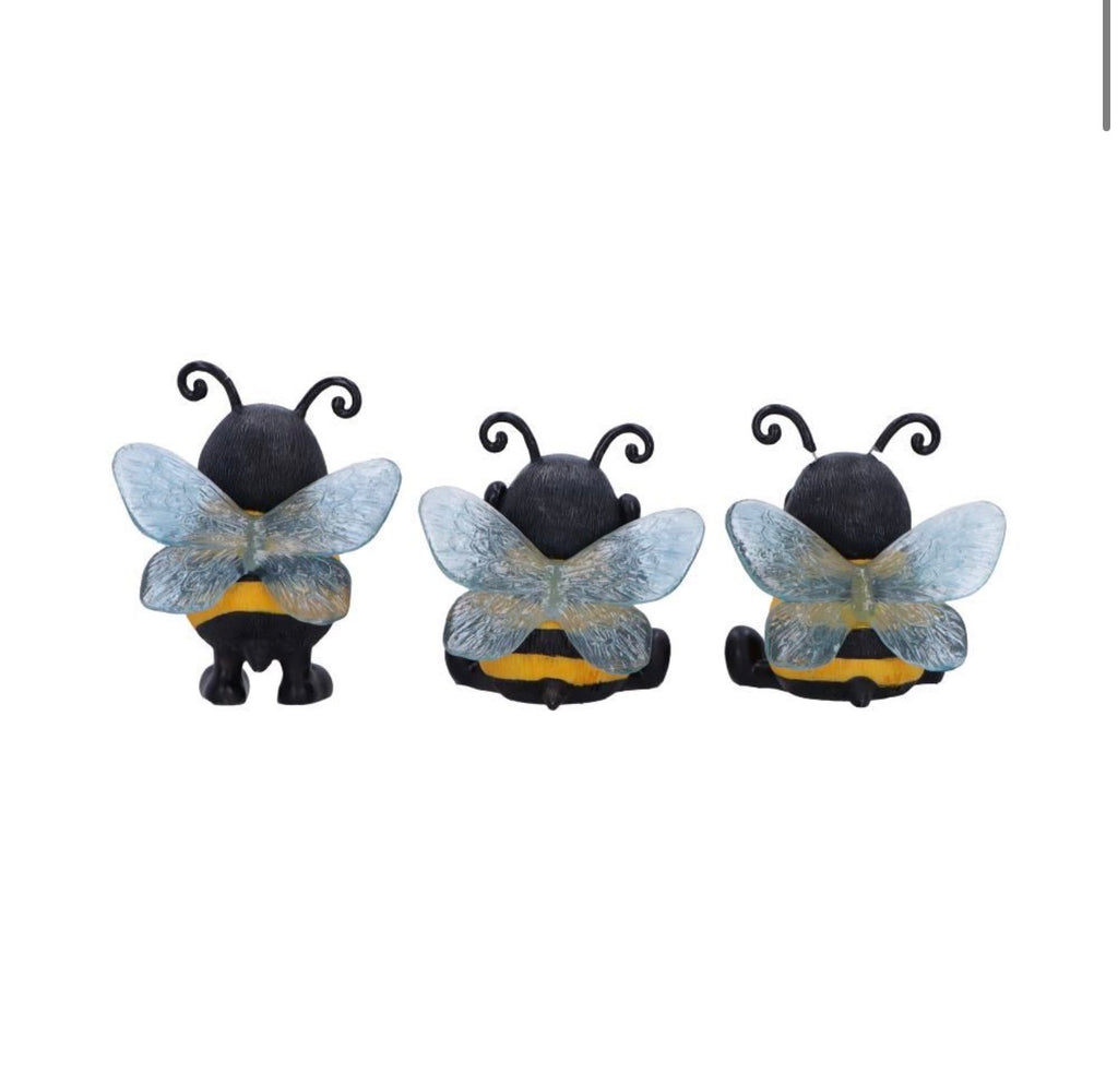 Three Wise Bees See No Evil Set 9.5cm