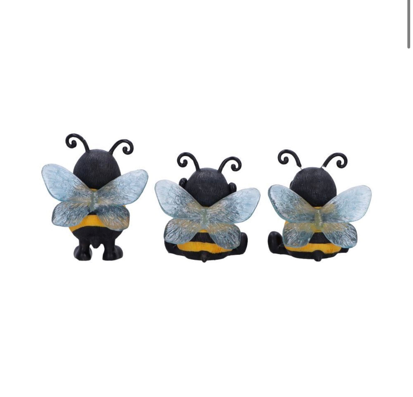 Three Wise Bees See No Evil Set 9.5cm