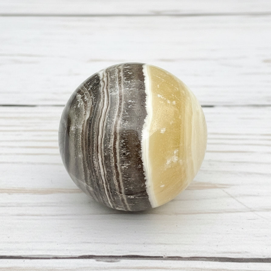 Zebra Calcite Sphere 159 grams ZCS06