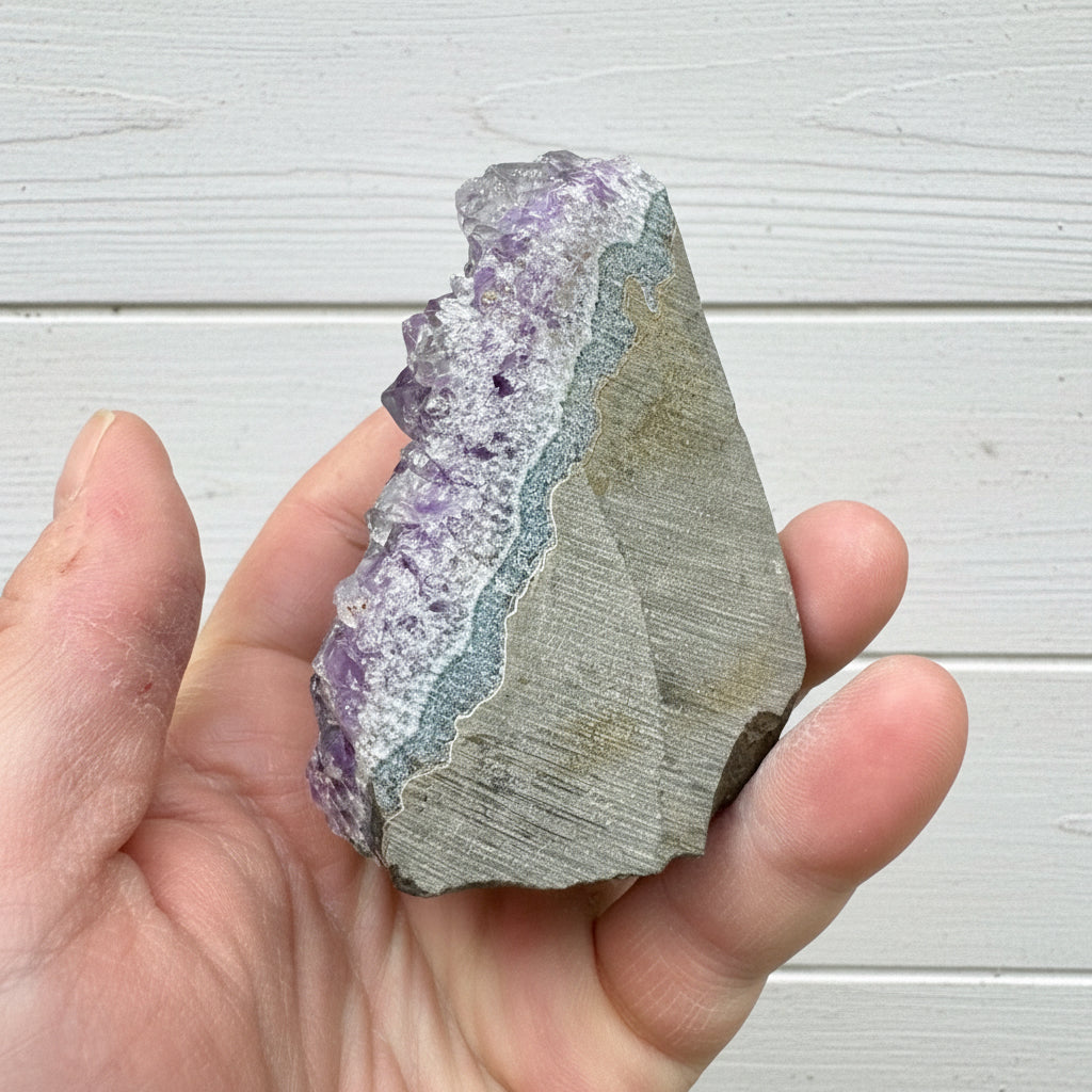 Amethyst Druzy Standing Cut Base 273 grams ACB14