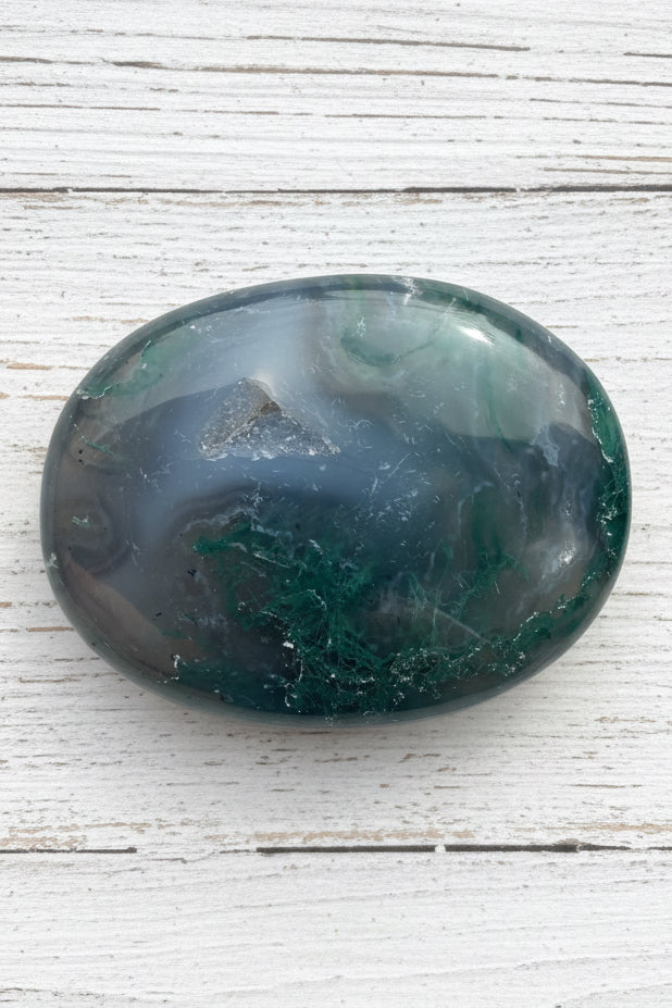 Moss Agate Palmstone 112 grams MAP01