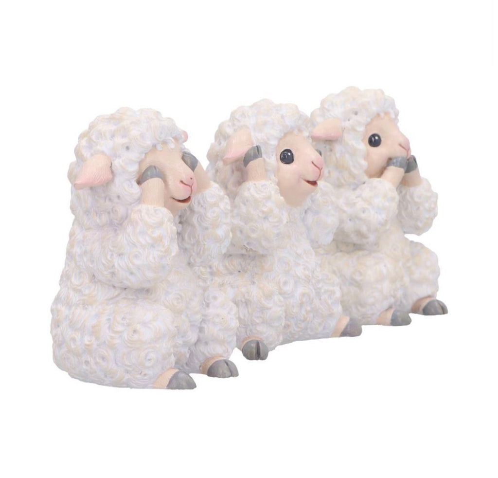 Three Wise Sheep See No Evil Set 8.5cm