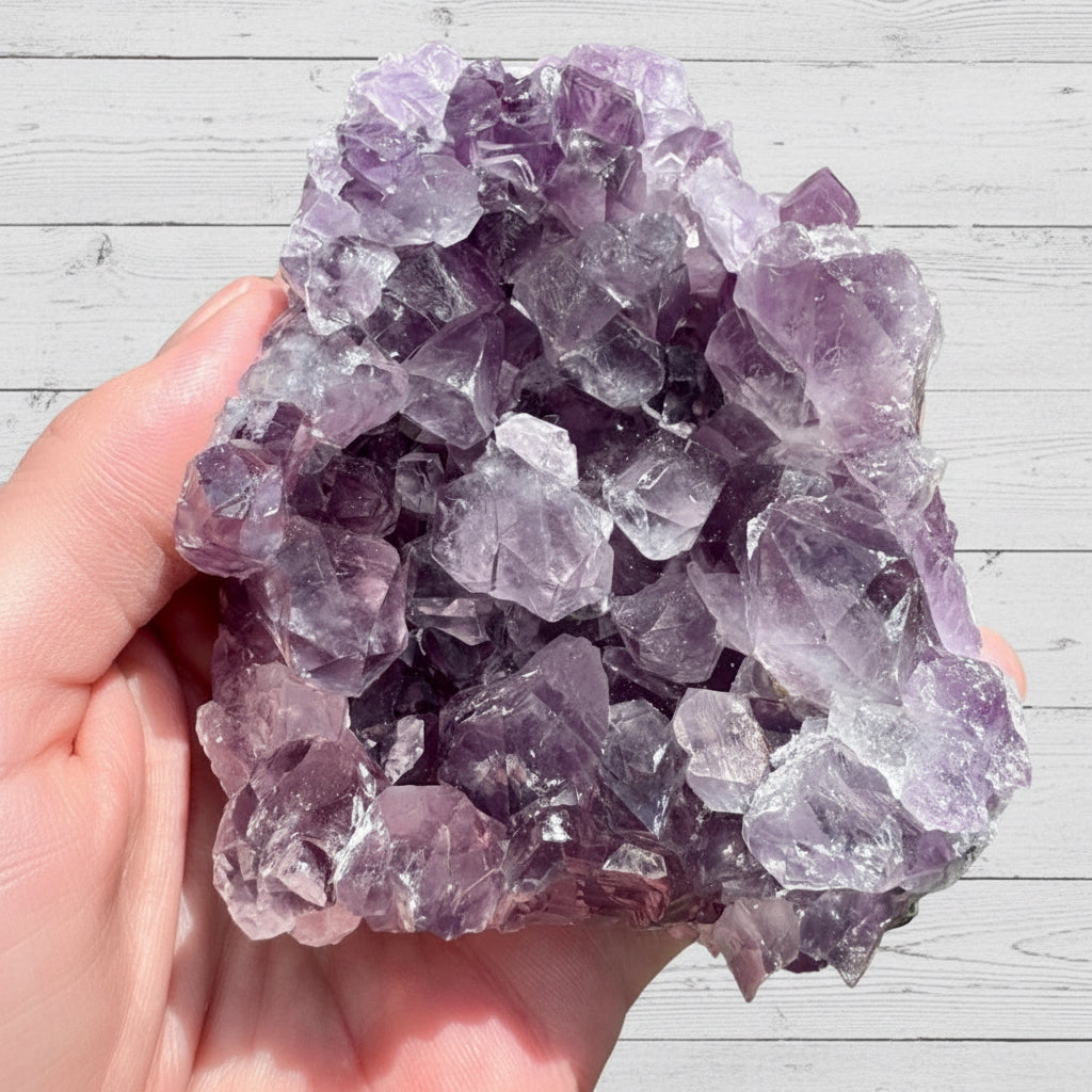 Amethyst Druzy Standing Cut Base 480 grams NSACB05