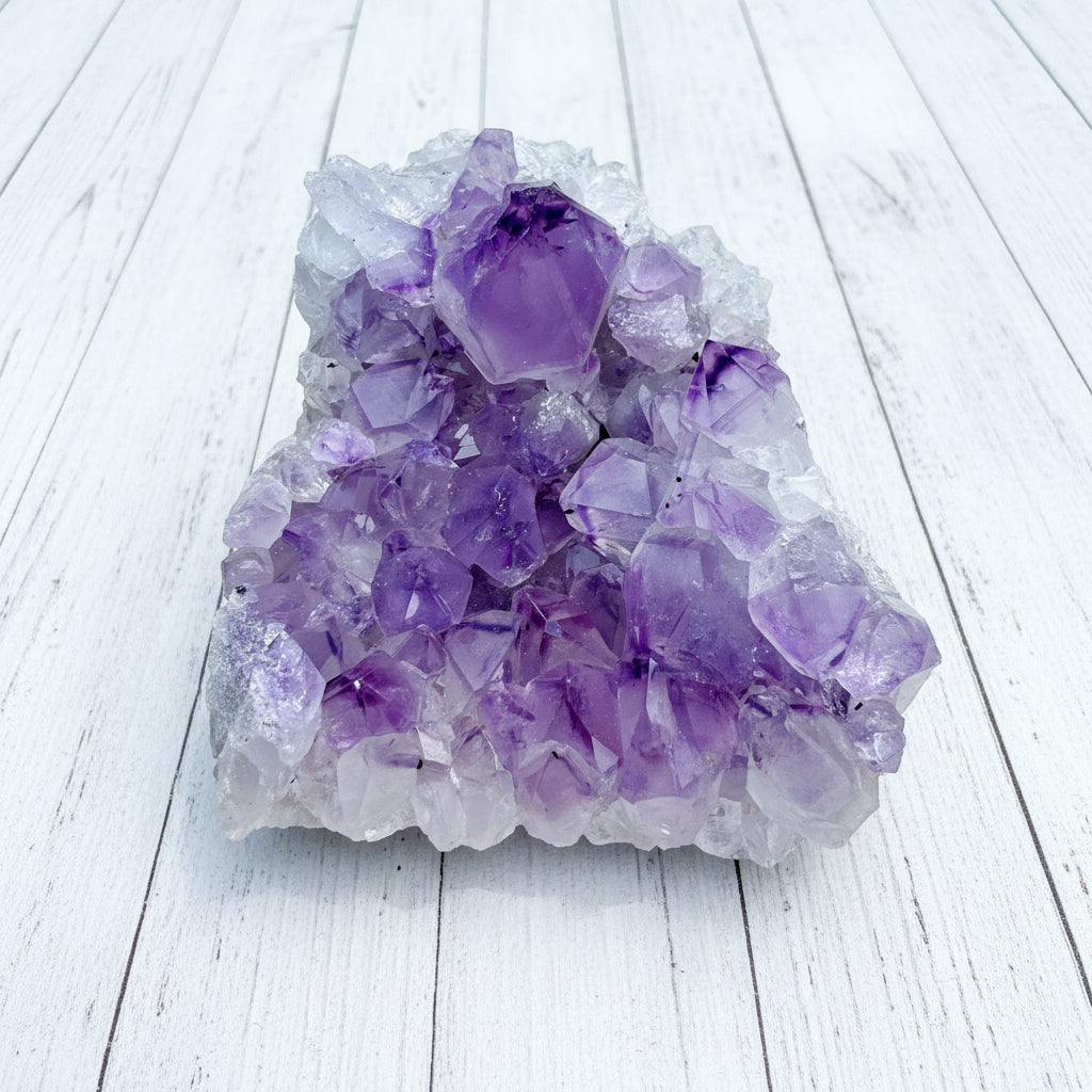 Amethyst Druzy Standing Cut Base 433 grams NSACB07