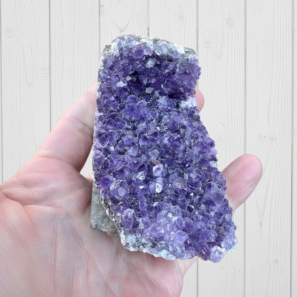 Amethyst Druzy Standing Cut Base 321 grams NPA05