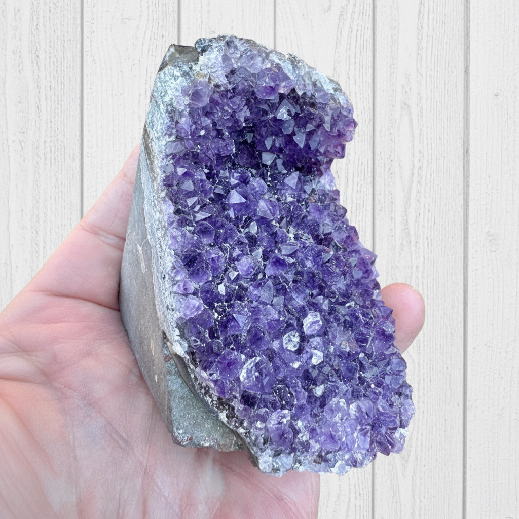 Amethyst Druzy Standing Cut Base 321 grams NPA05