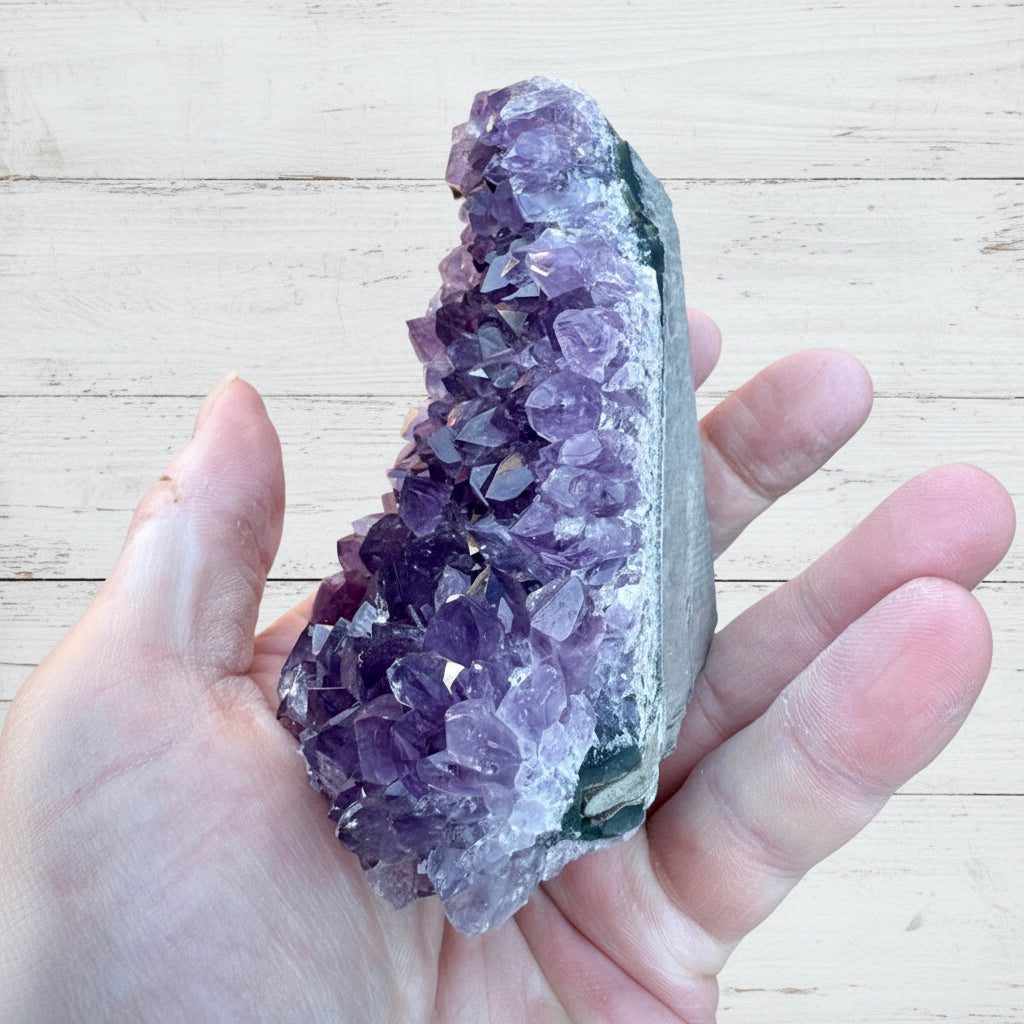 Amethyst Druzy Standing Cut Base 303 grams NPA07