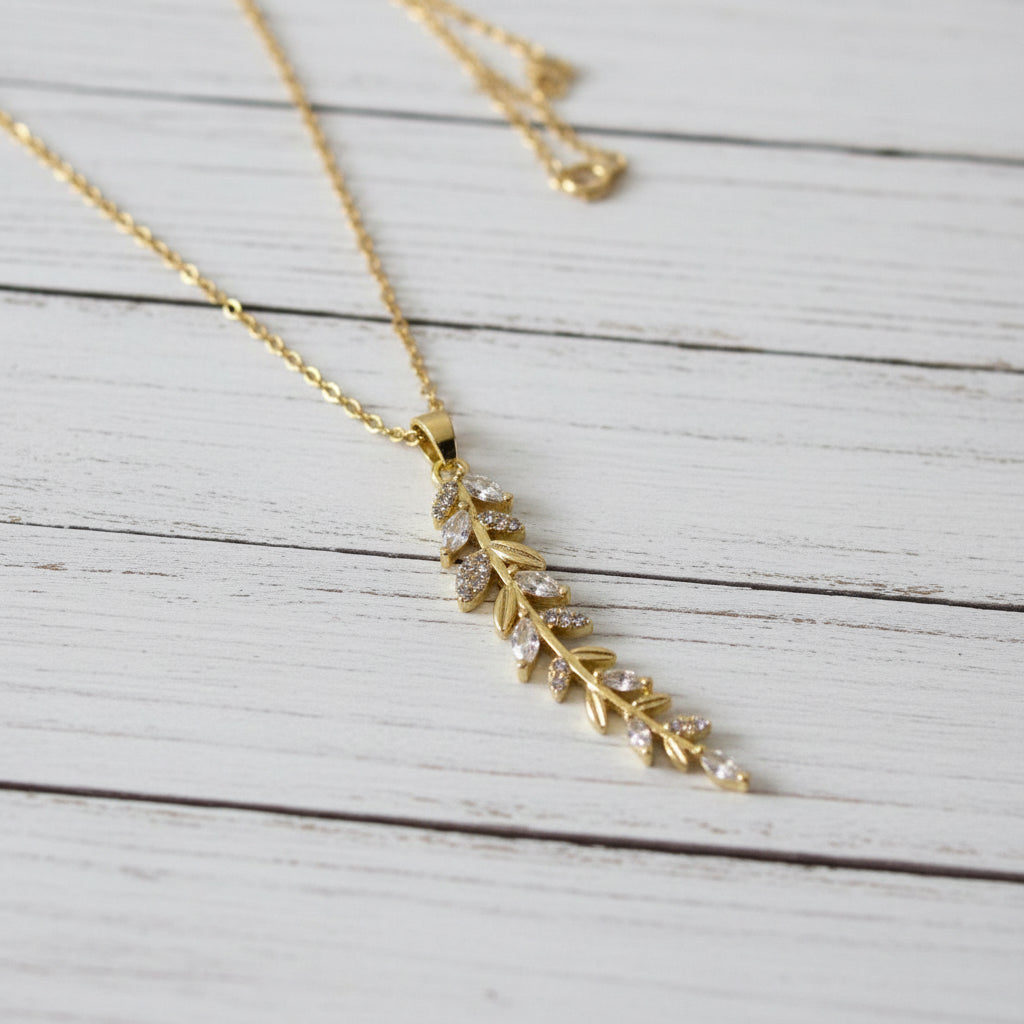 18KT Gold Plated Stainless Steel CZ Pendant
