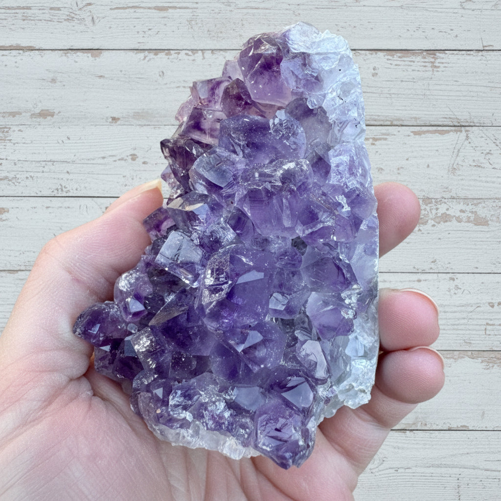 Amethyst Druzy Standing Cut Base 300 grams NPA09