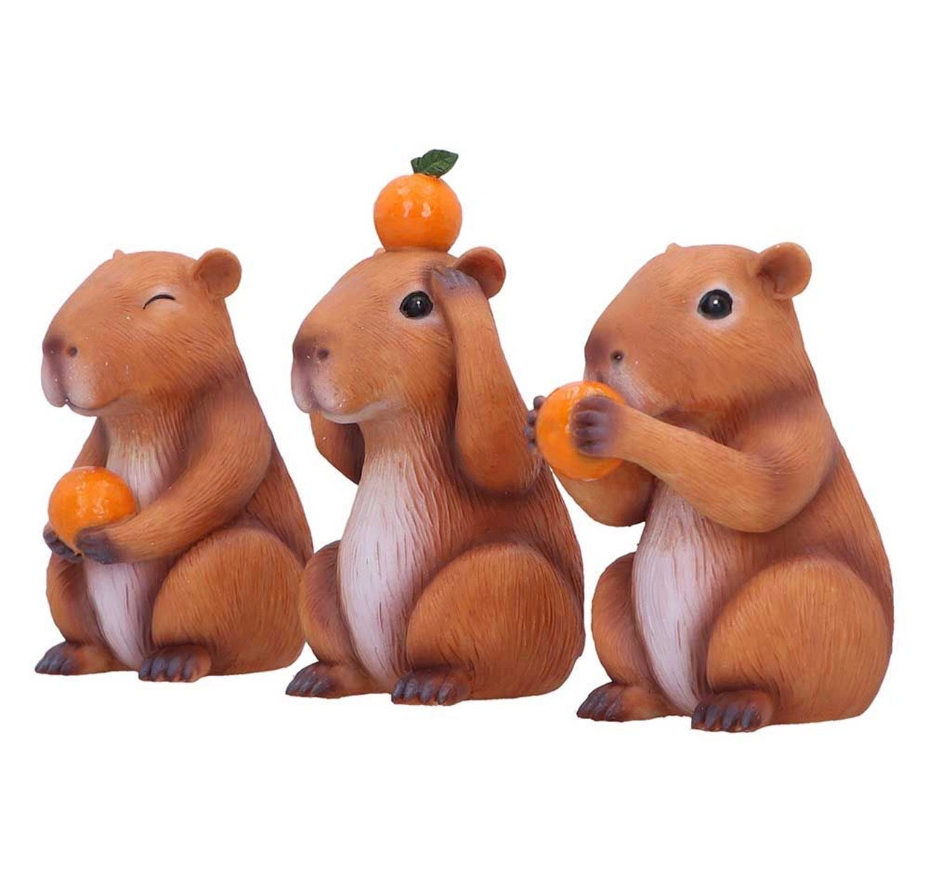 Three Wise Capybaras See No Evil Set 8.5cm