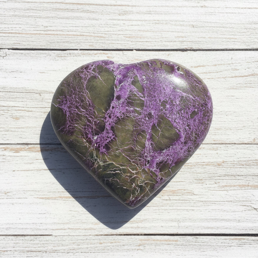 Atlantisite Stichtite Heart Crystal 90 grams AH04