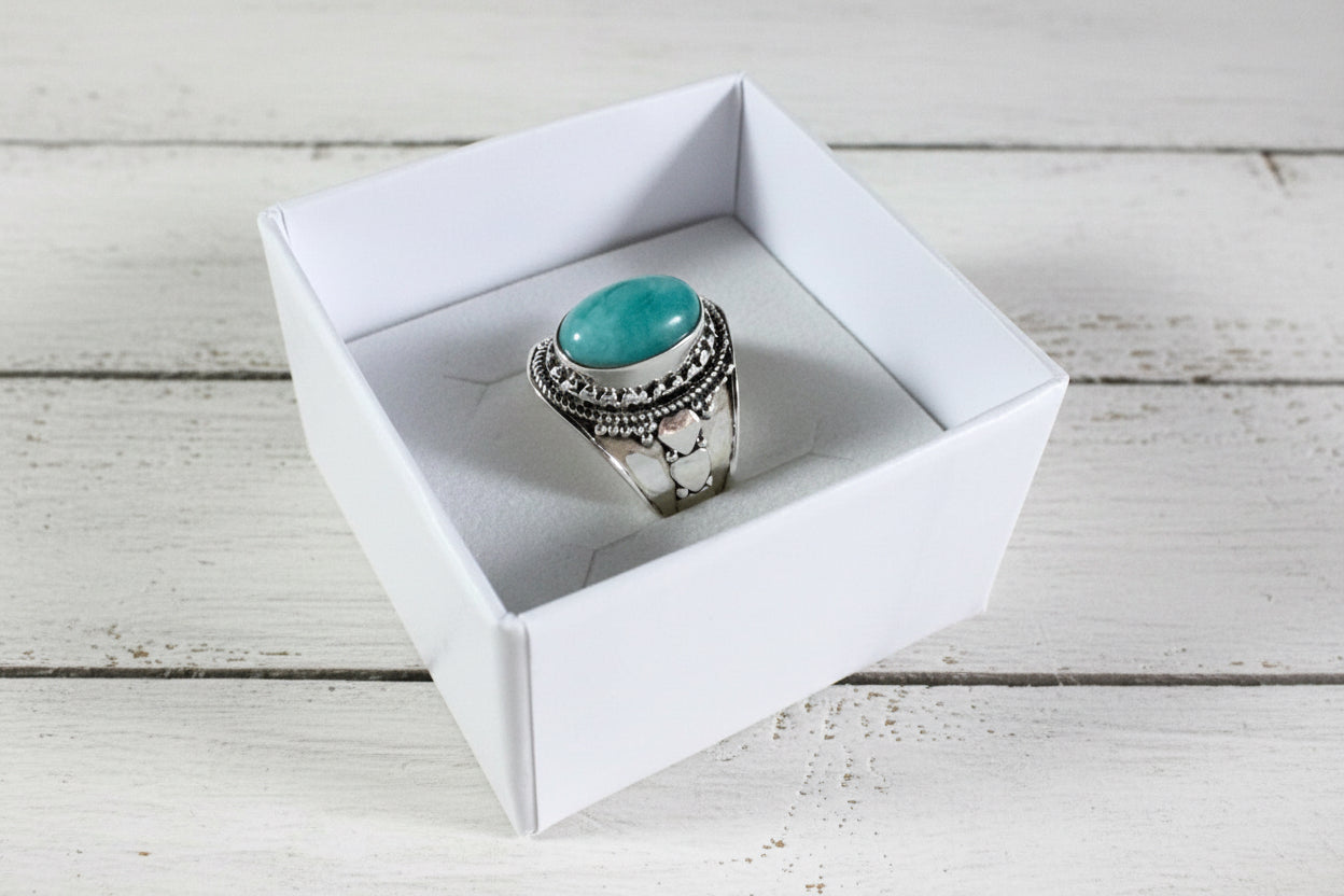 925 Sterling Silver Amazonite Ring