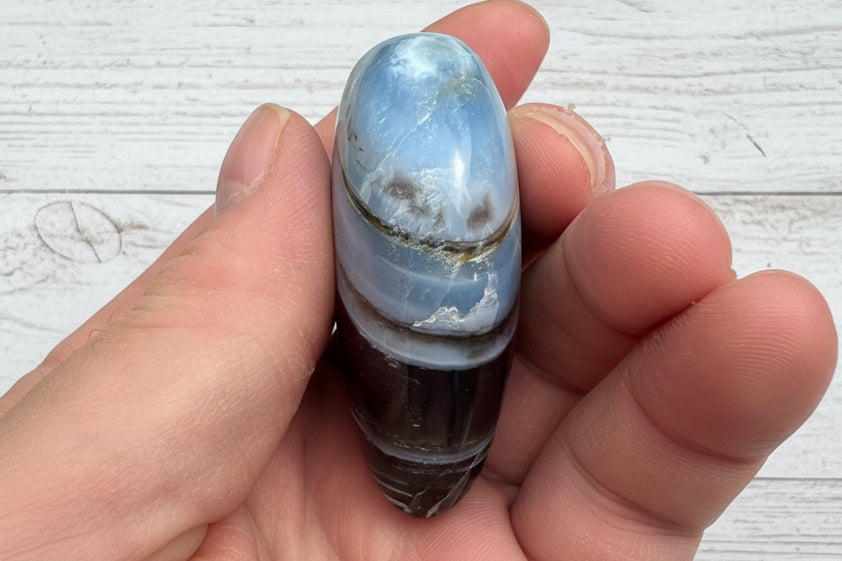 Owyhee Blue Opal Heart Crystal 85 grams BOH04