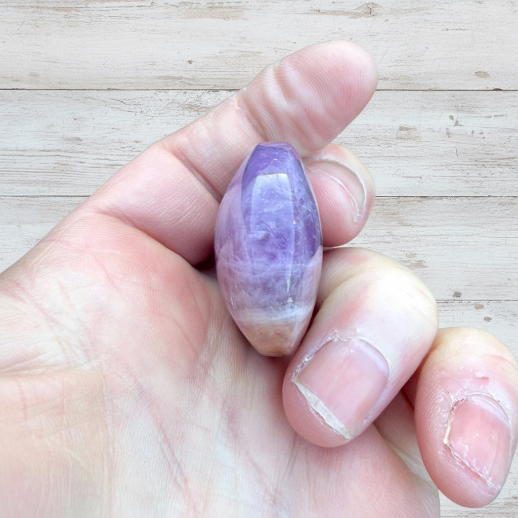 Mexican Amethyst Lace Agate Palmstone 37 grams ALAP10