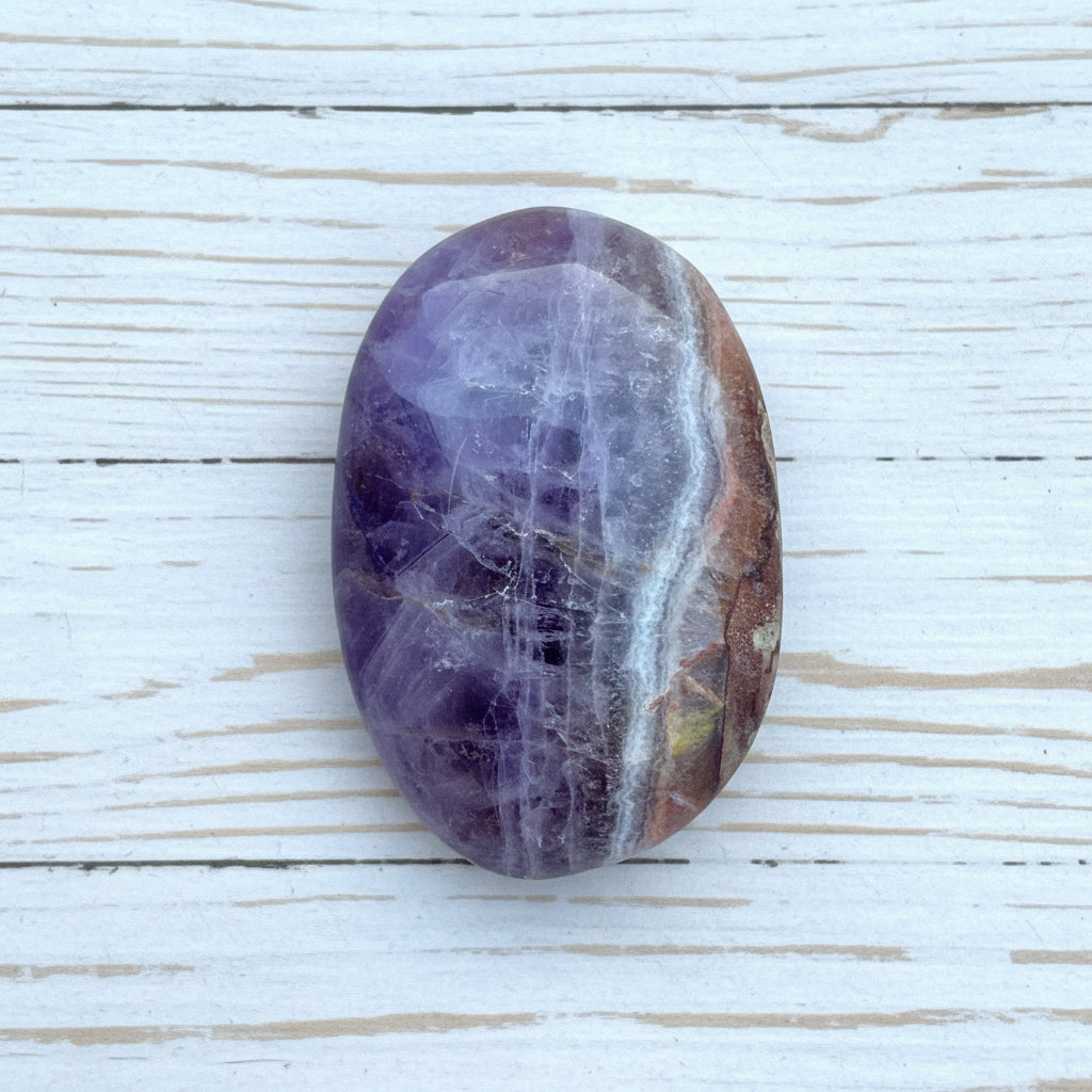 Mexican Amethyst Lace Agate Palmstone 37 grams ALAP10