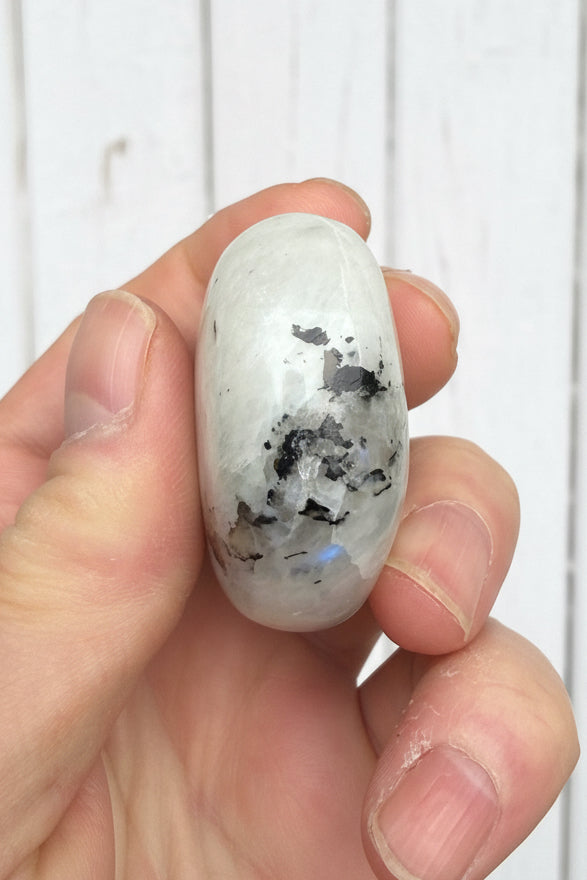 Rainbow Moonstone Palmstone 104 grams RMP03