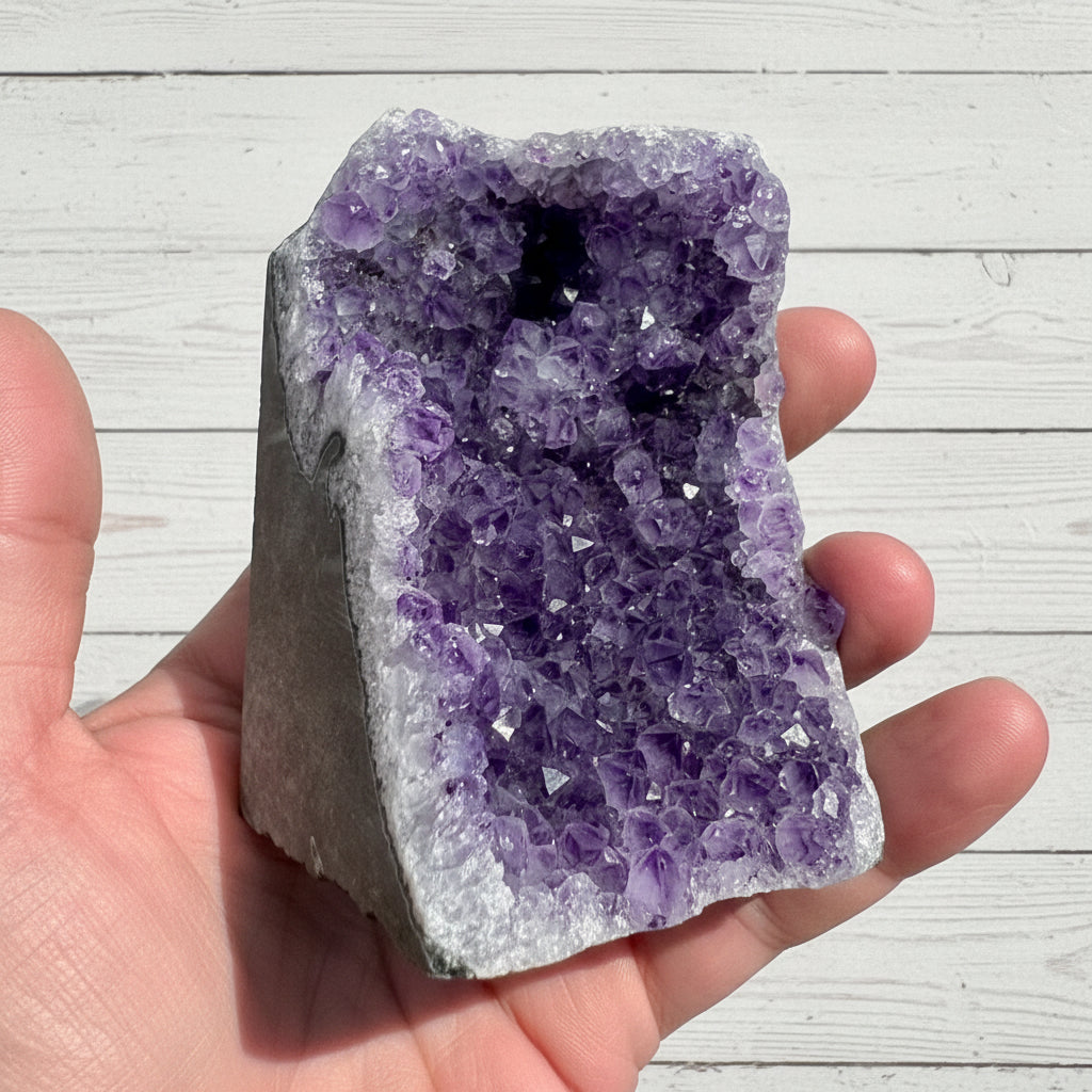 Amethyst Druzy Standing Cut Base 438 grams NSACB02