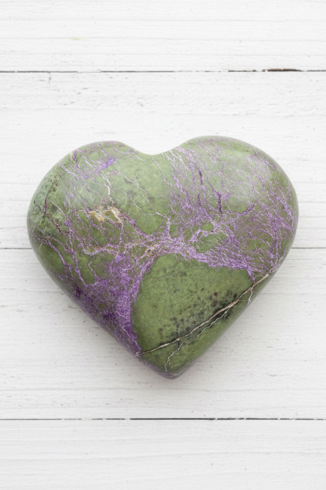Atlantisite Stichtite Heart Crystal 91 grams AH09