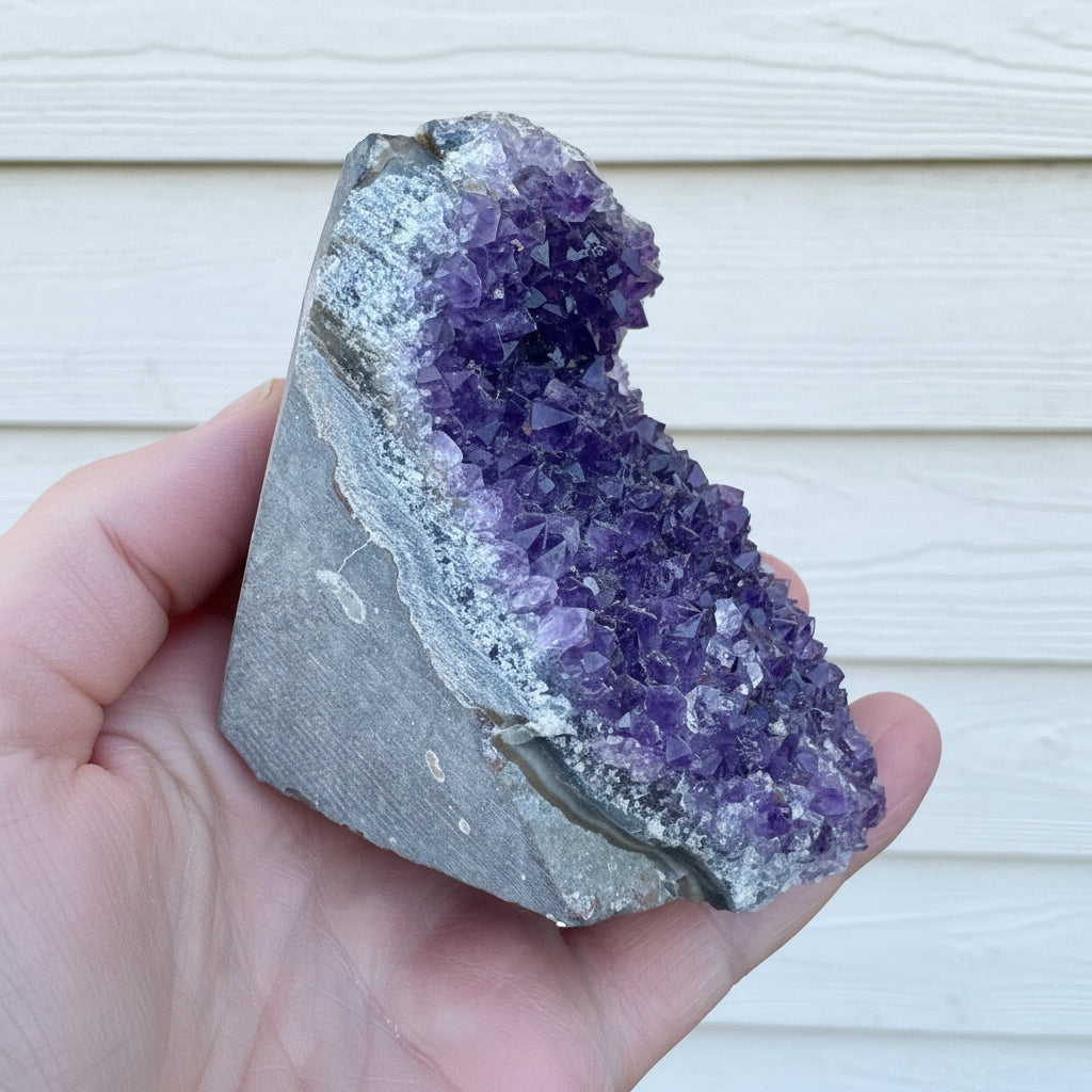 Amethyst Druzy Standing Cut Base 321 grams NPA05