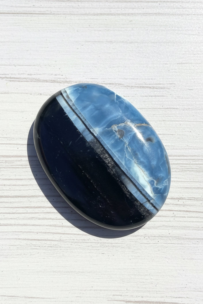 Owyhee Blue Opal Palmstone 92 grams BOP01