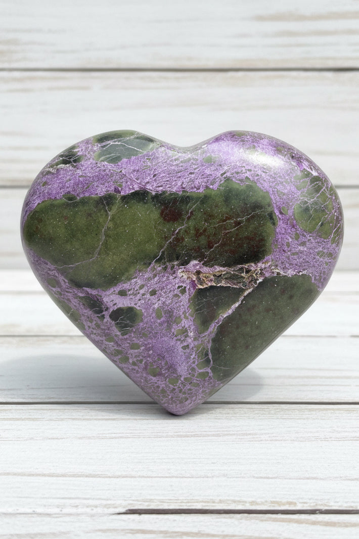 Atlantisite Stichtite Heart Crystal 114 grams AH02