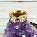 18KT Gold Plated Stainless Steel CZ Ring