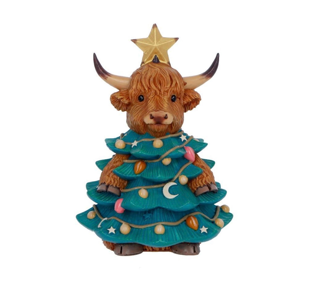 Highland cow Tree 13.5cm