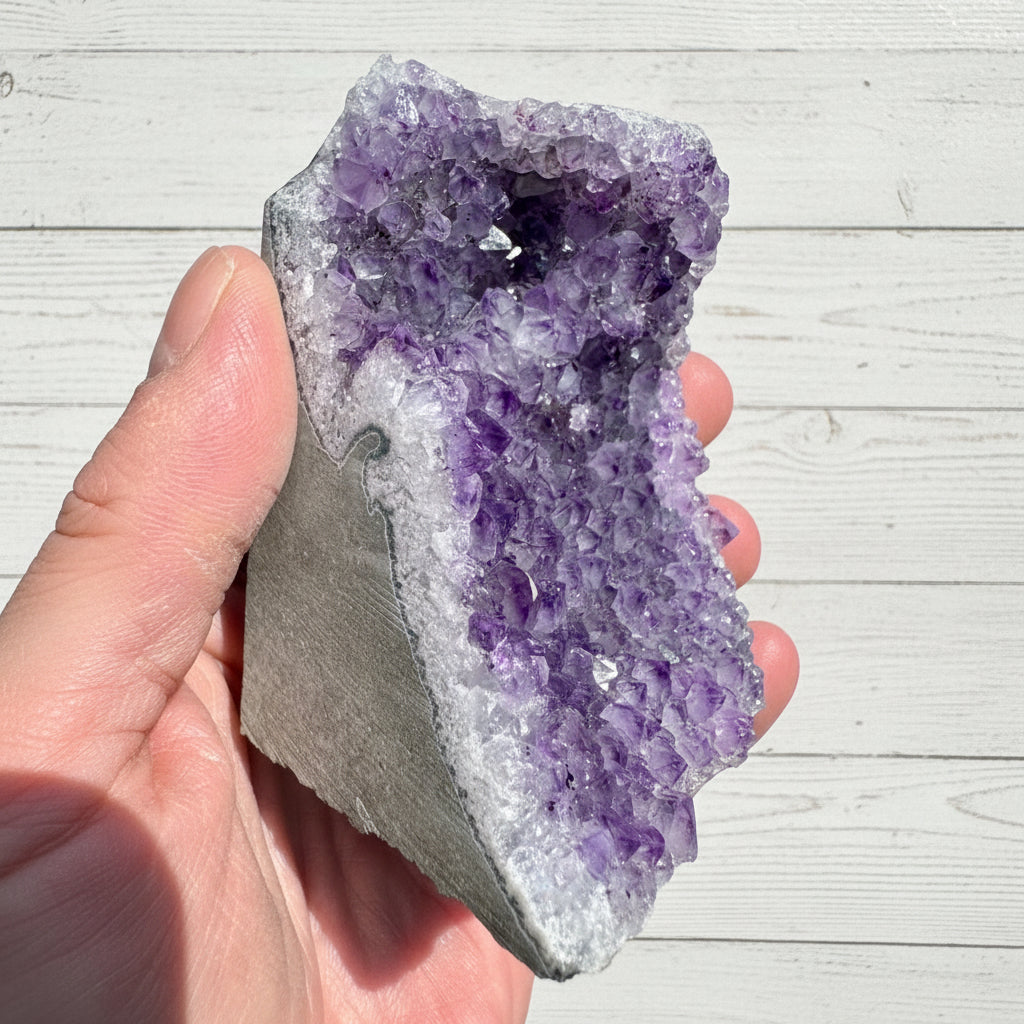 Amethyst Druzy Standing Cut Base 438 grams NSACB02