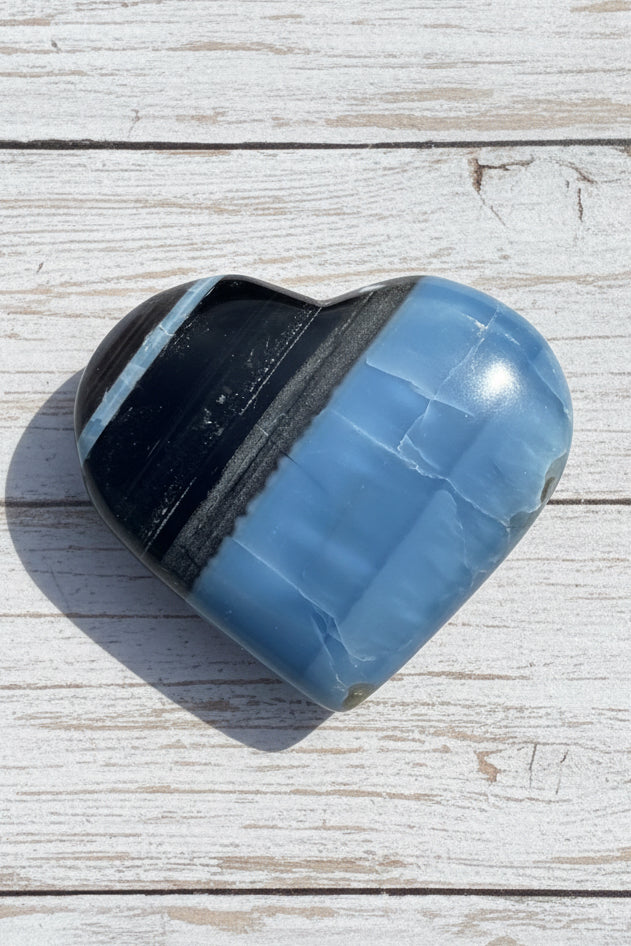 Owyhee Blue Opal Heart Crystal 57 grams BOH07
