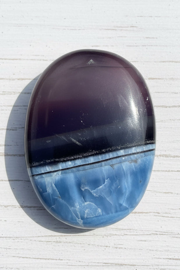 Owyhee Blue opal Palmstone 103 grams BOP02