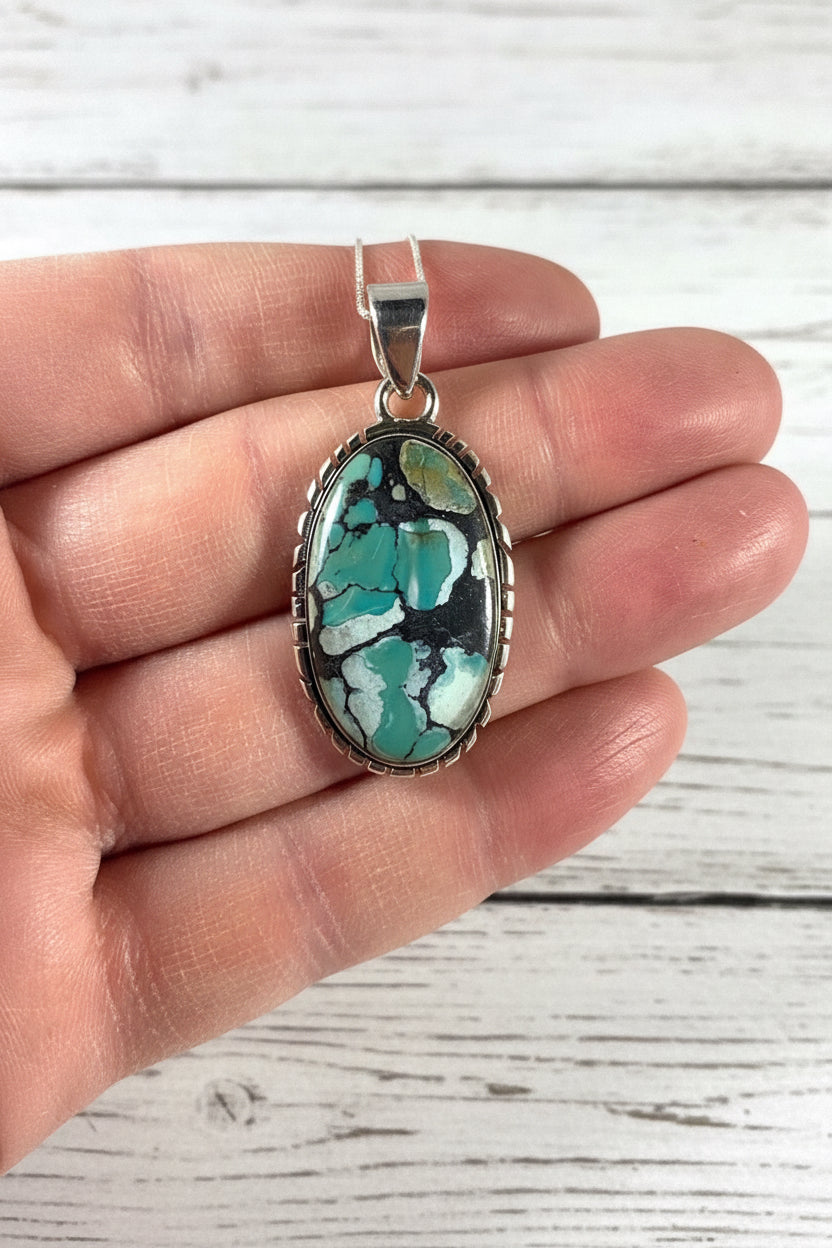 925 Sterling Silver Turquoise Pendant