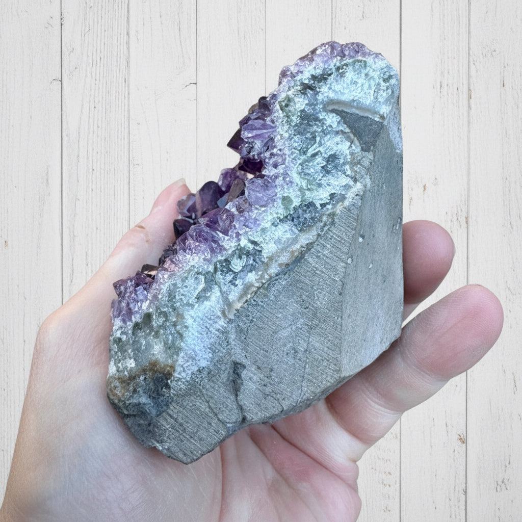 Amethyst Druzy Standing Cut Base 361 grams NPA08