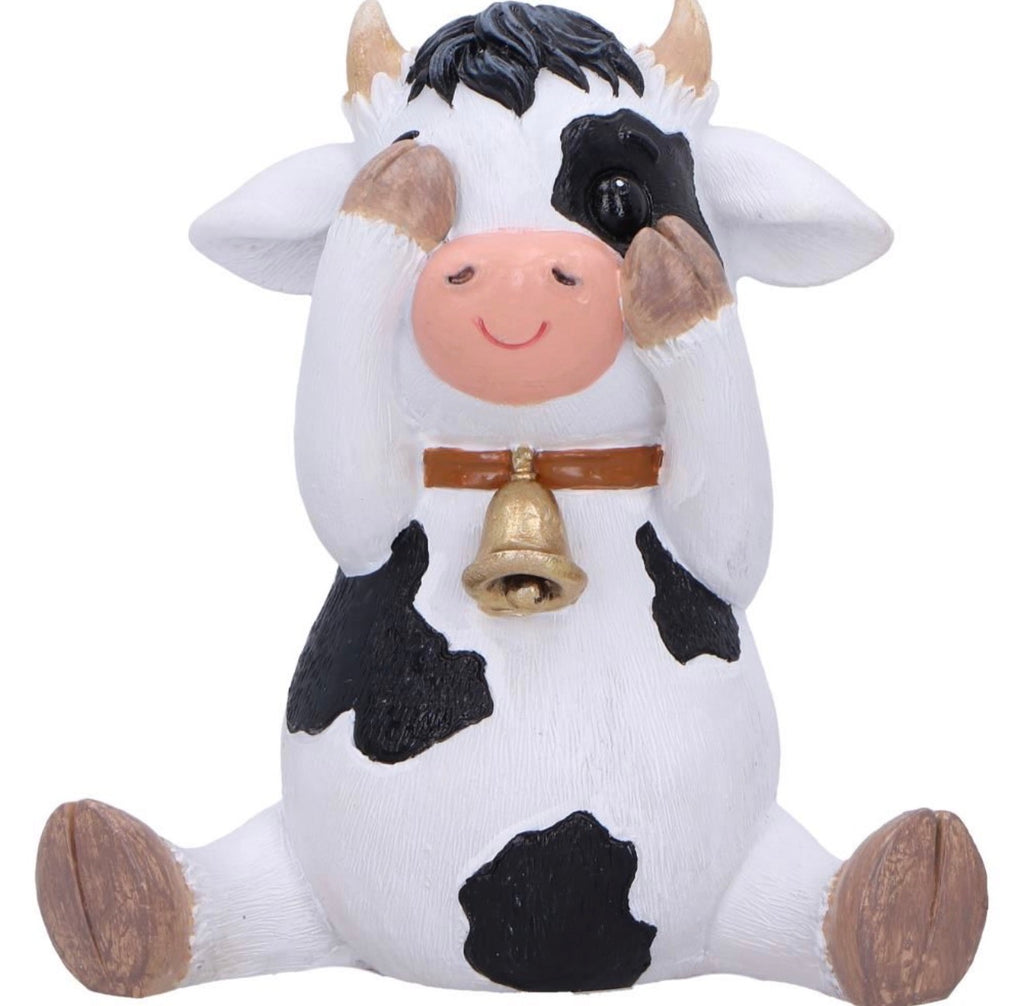 Three Wise Cows See No Evil Set 9cm