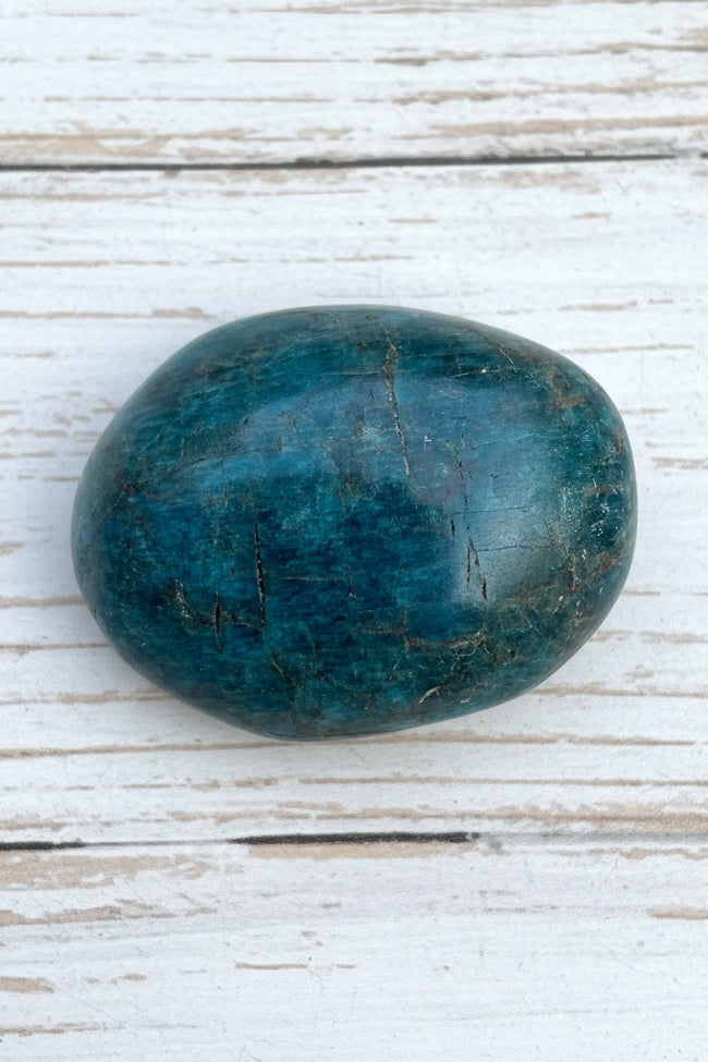 Blue Apatite Palmstone 98 grams NBAP06