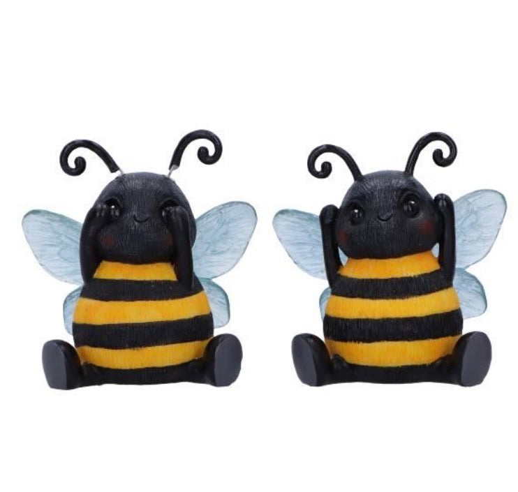 Three Wise Bees See No Evil Set 9.5cm