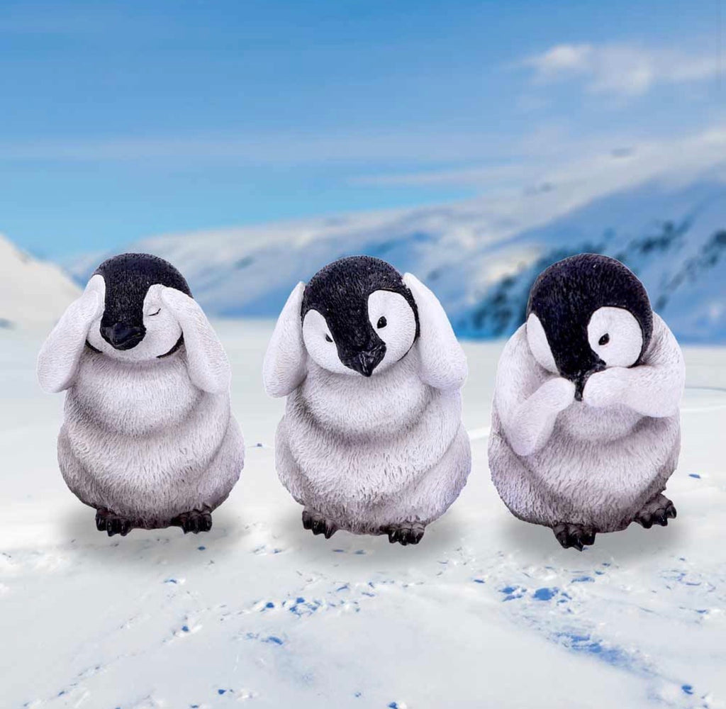 Three Wise Penguins See No Evil Set 8.7cm