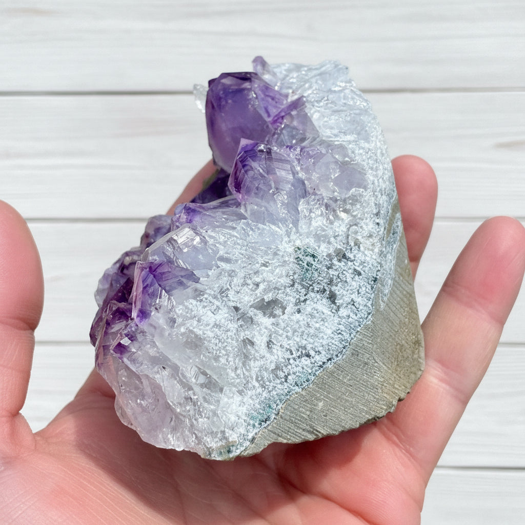 Amethyst Druzy Standing Cut Base 433 grams NSACB07
