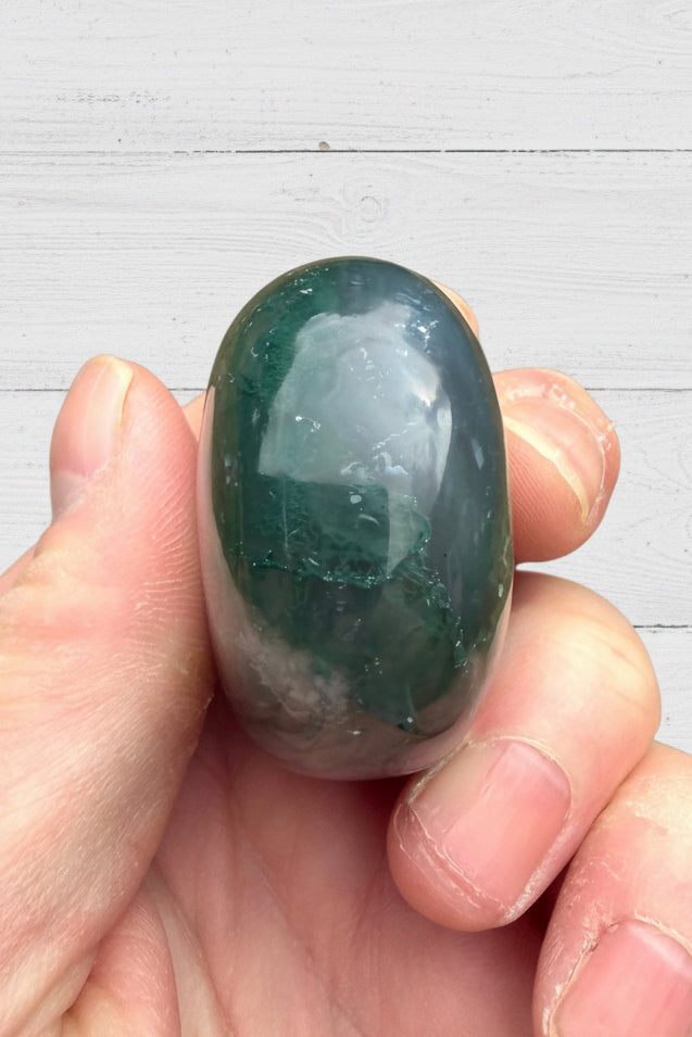 Moss Agate Palmstone 113 grams MAP07