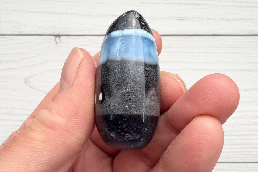 Owyhee Blue Opal Heart Crystal 83 grams BOH12