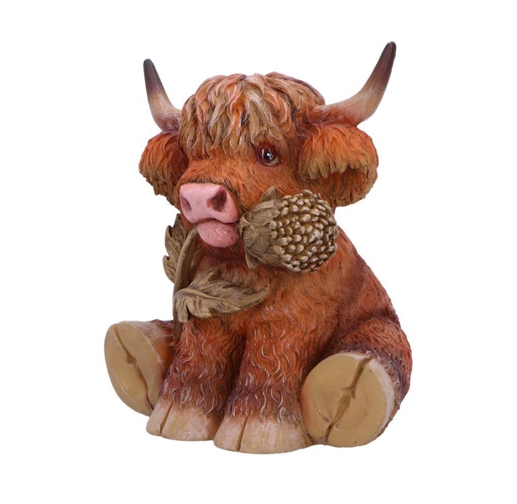 Highland Thistle Highland cow Ornament 10.5cm