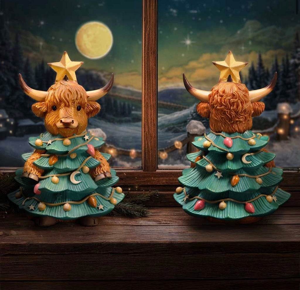 Highland cow Tree 13.5cm