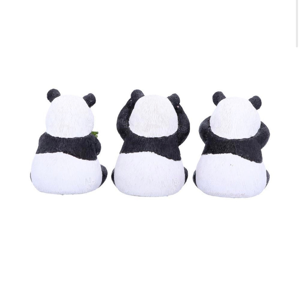Three Wise Pandas See No Evil Set 8.5cm