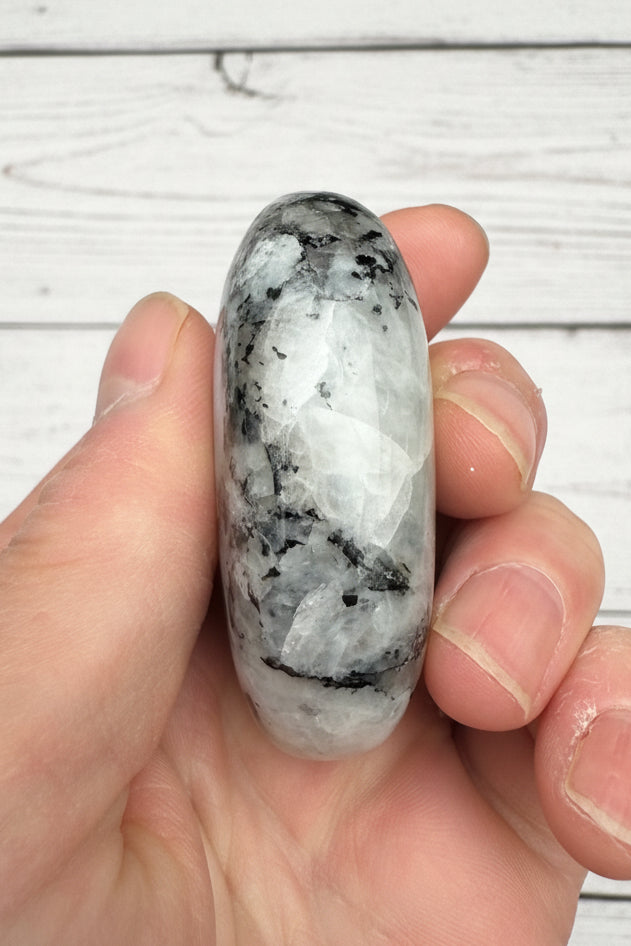 Rainbow Moonstone Palmstone 103 grams RMP04