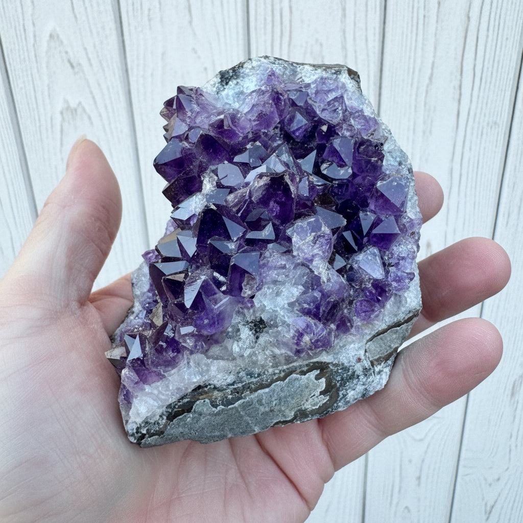 Amethyst Druzy Standing Cut Base 366 grams NPA10