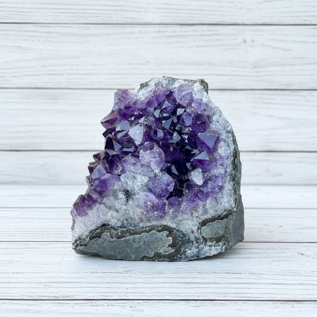 Amethyst Druzy Standing Cut Base 366 grams NPA10