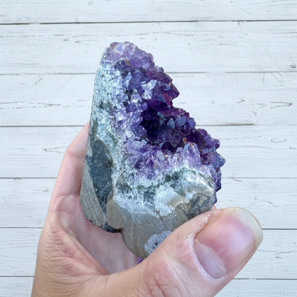 Amethyst Druzy Standing Cut Base 361 grams NPA08