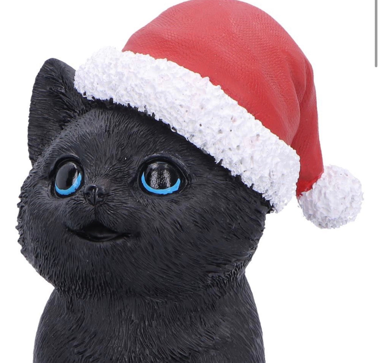 Santa Claws Black Cat Christmas Ornament 18cm