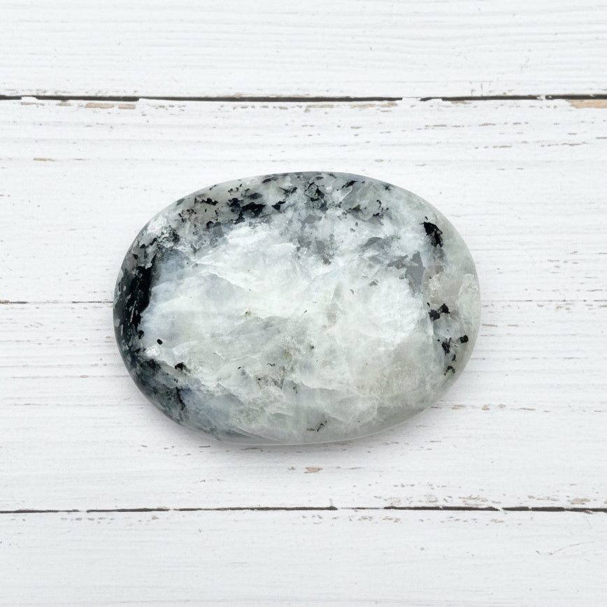Rainbow Moonstone Palmstone 103 grams RMP04