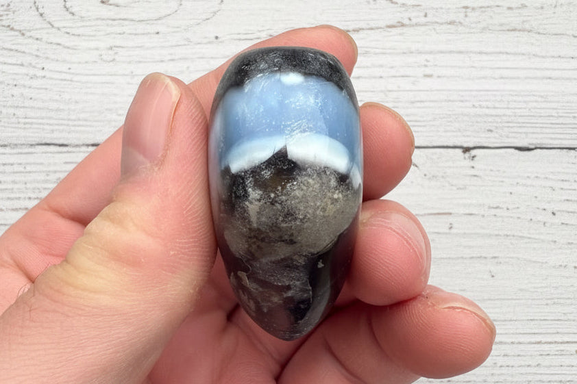 Owyhee Blue Opal Heart Crystal 83 grams BOH12