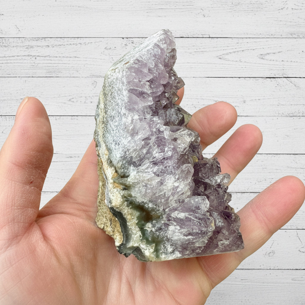 Amethyst Druzy Standing Cut Base 312 grams ACB13